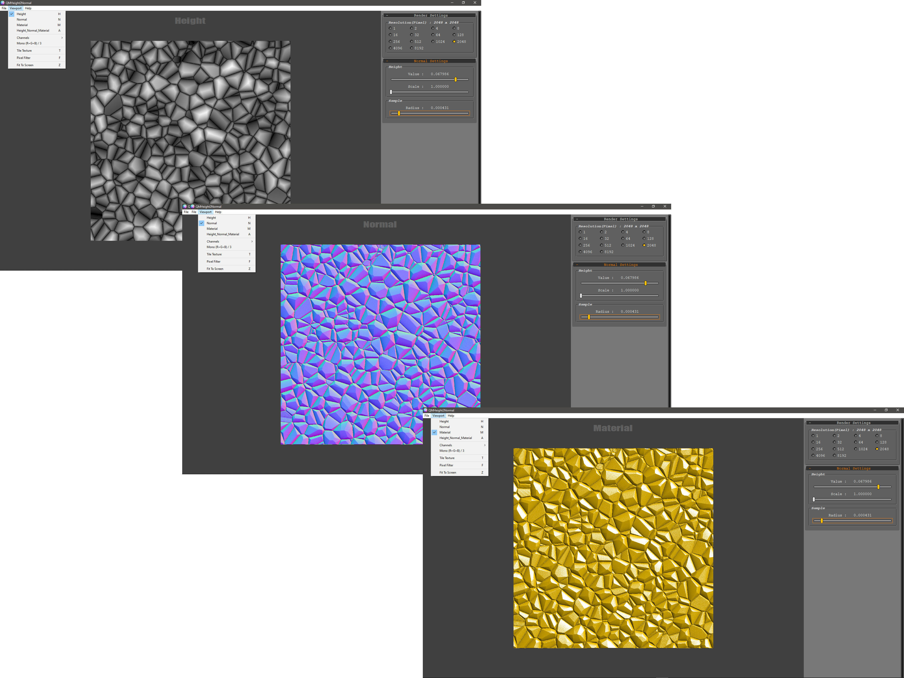 QMHeight2Normal Stand Alone Application Free 3D model_5