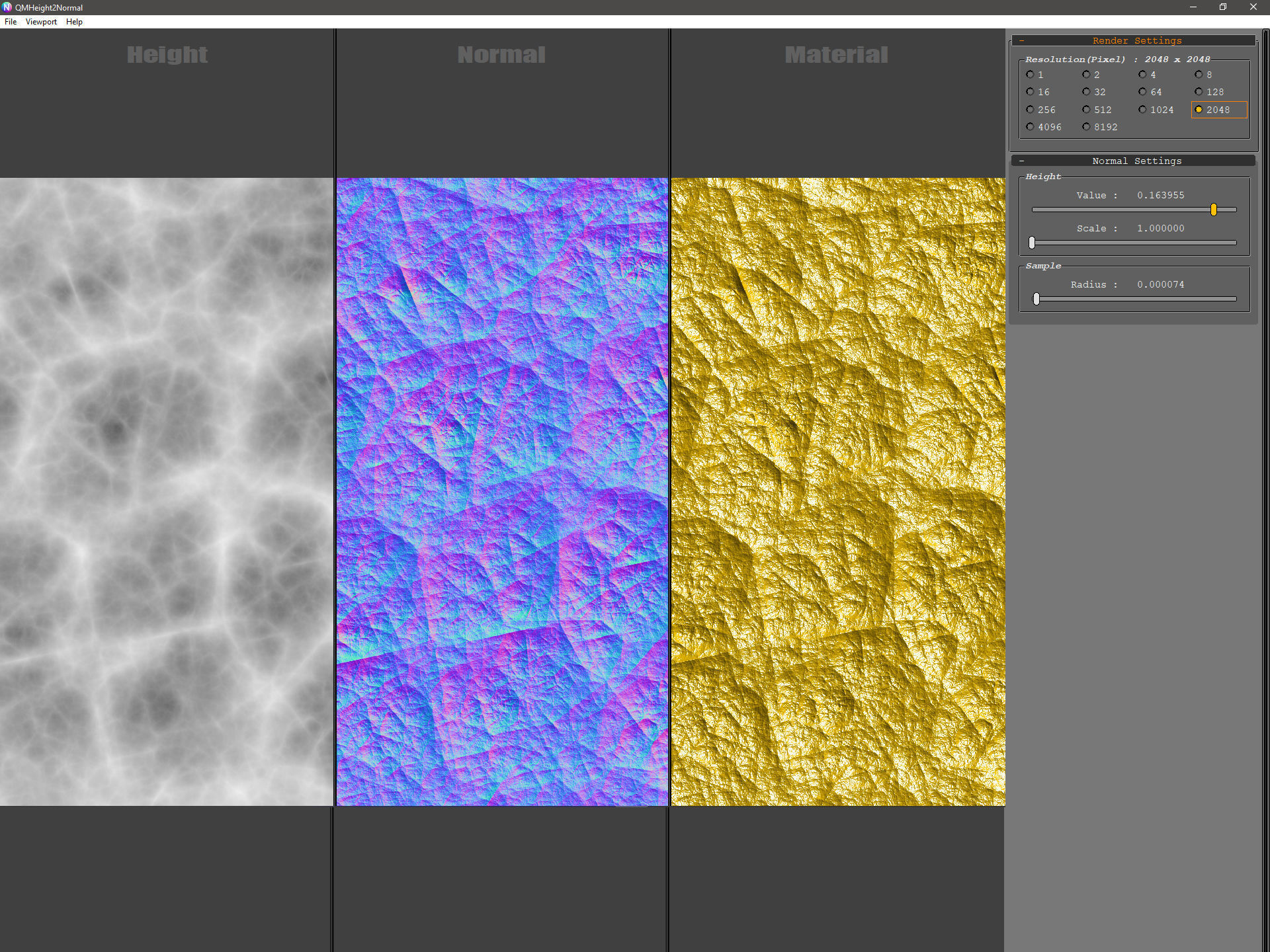 QMHeight2Normal Stand Alone Application Free 3D model_4