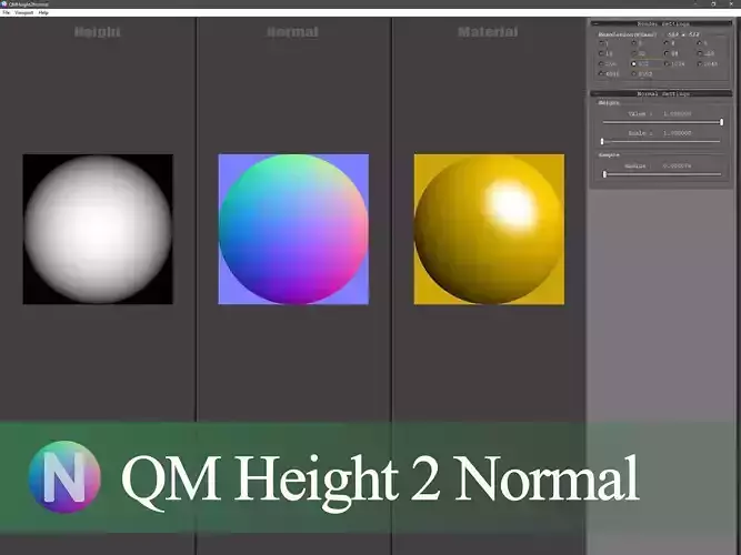 QMHeight2Normal Stand Alone Application Free 3D model