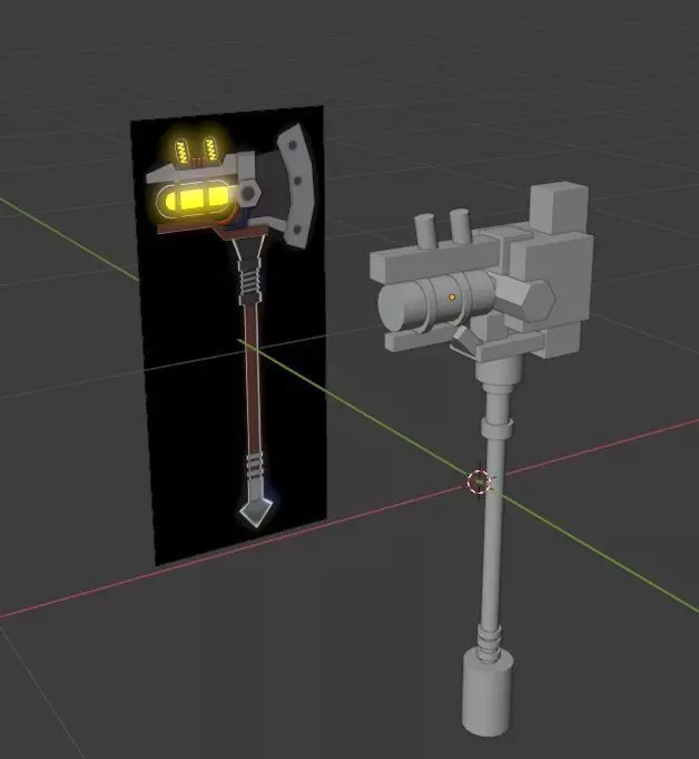 V-Axe Sci-Fi weapon ver alpha Free 3D model