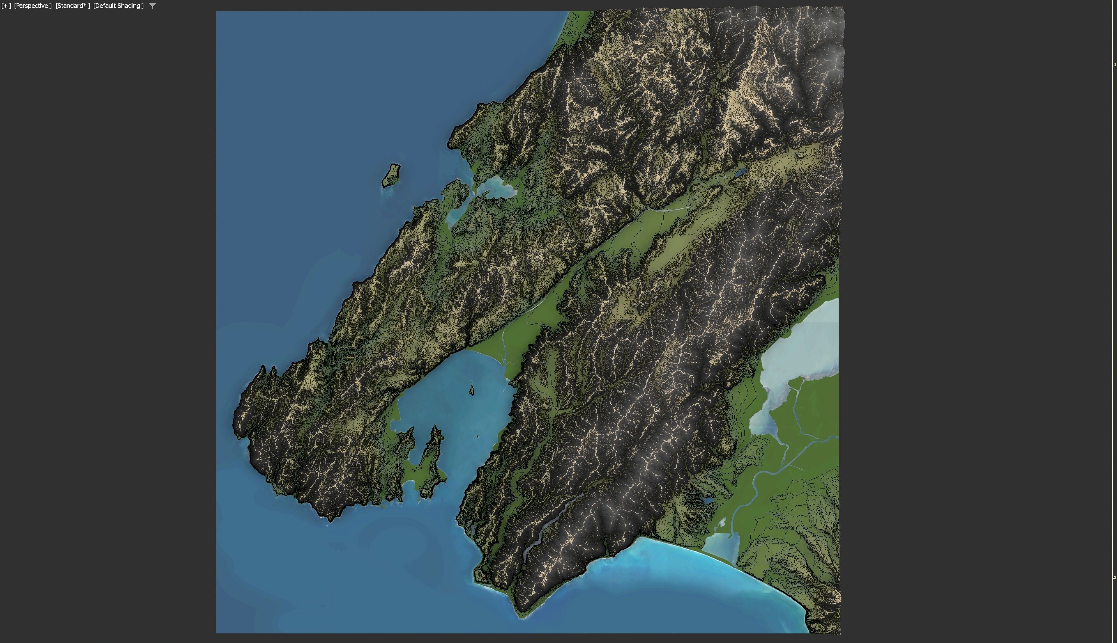 Wellington - 3D Terrain Model Low-poly 3D model_33