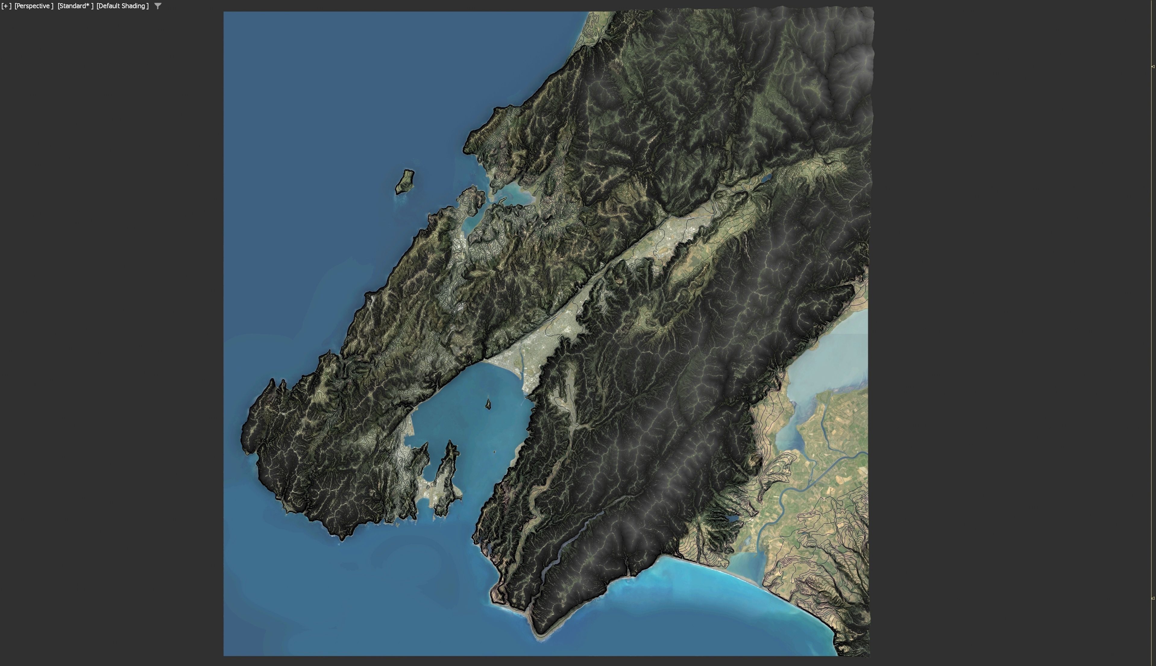 Wellington - 3D Terrain Model Low-poly 3D model_34