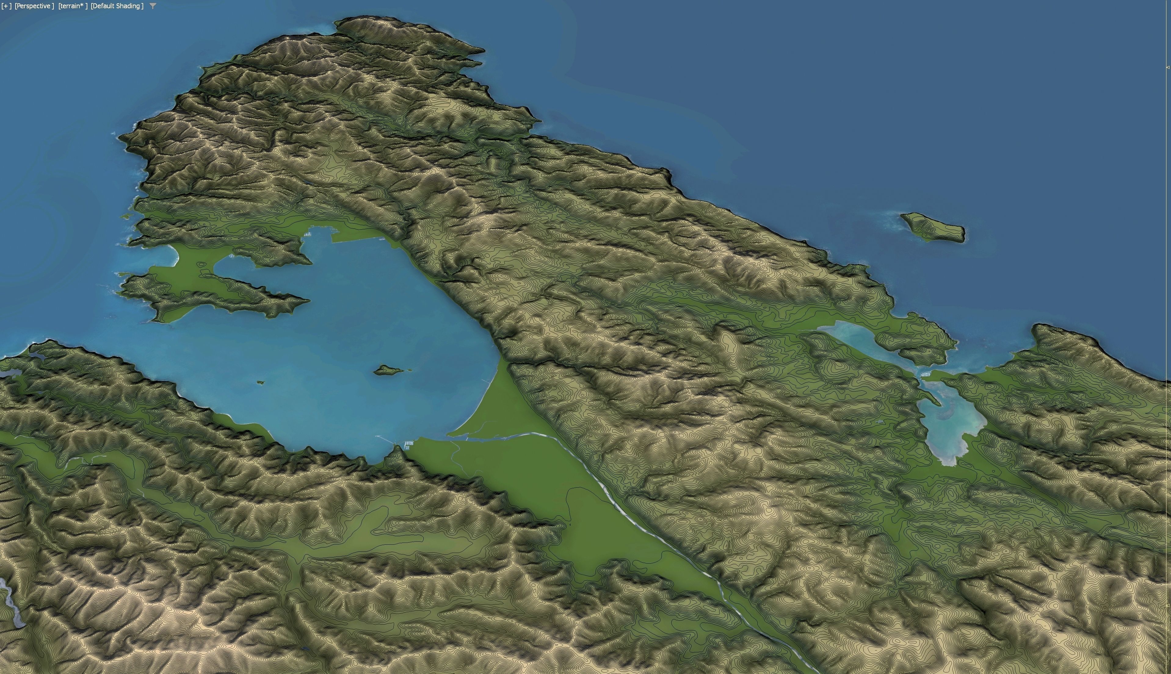 Wellington - 3D Terrain Model Low-poly 3D model_17