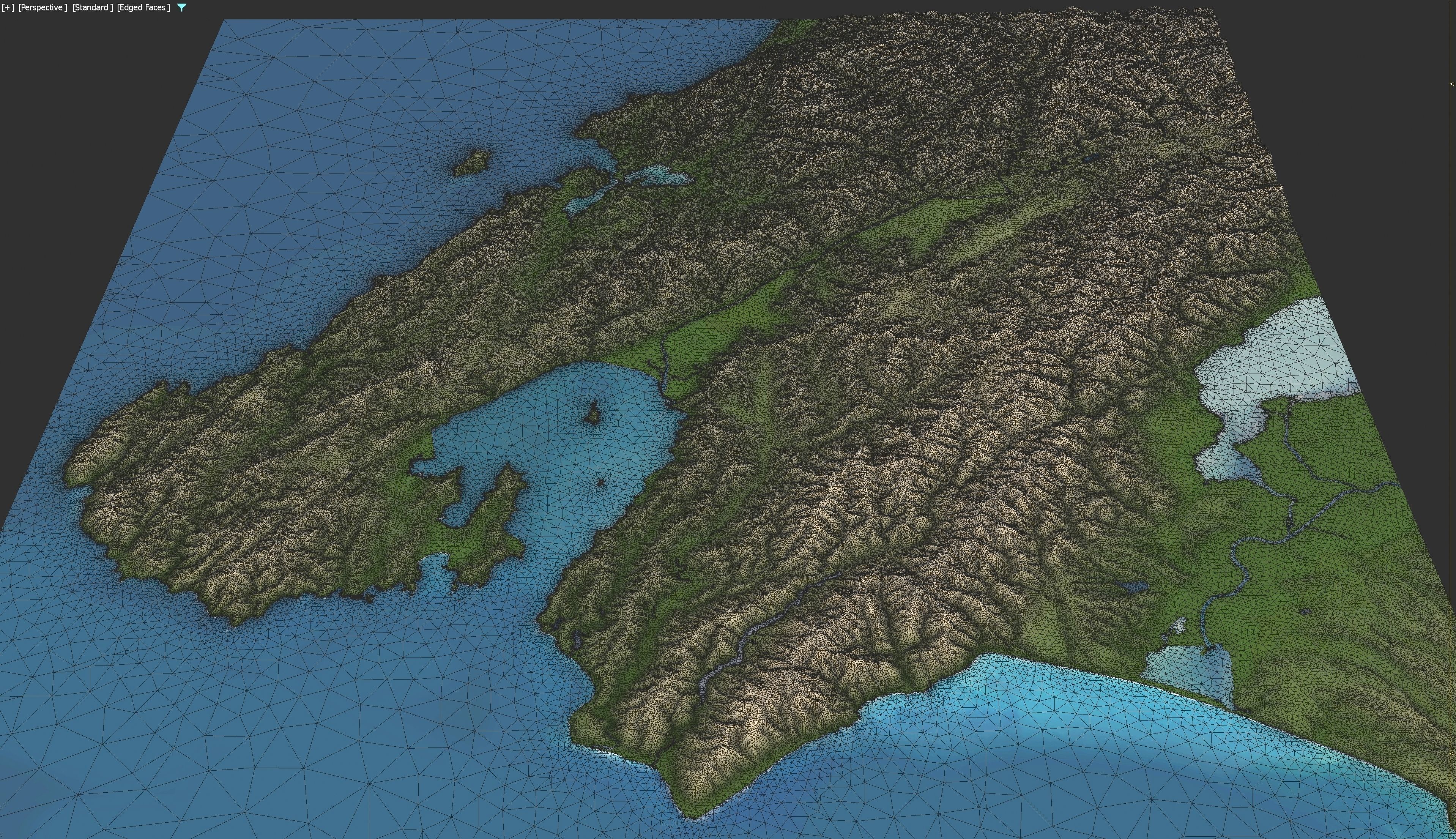 Wellington - 3D Terrain Model Low-poly 3D model_1