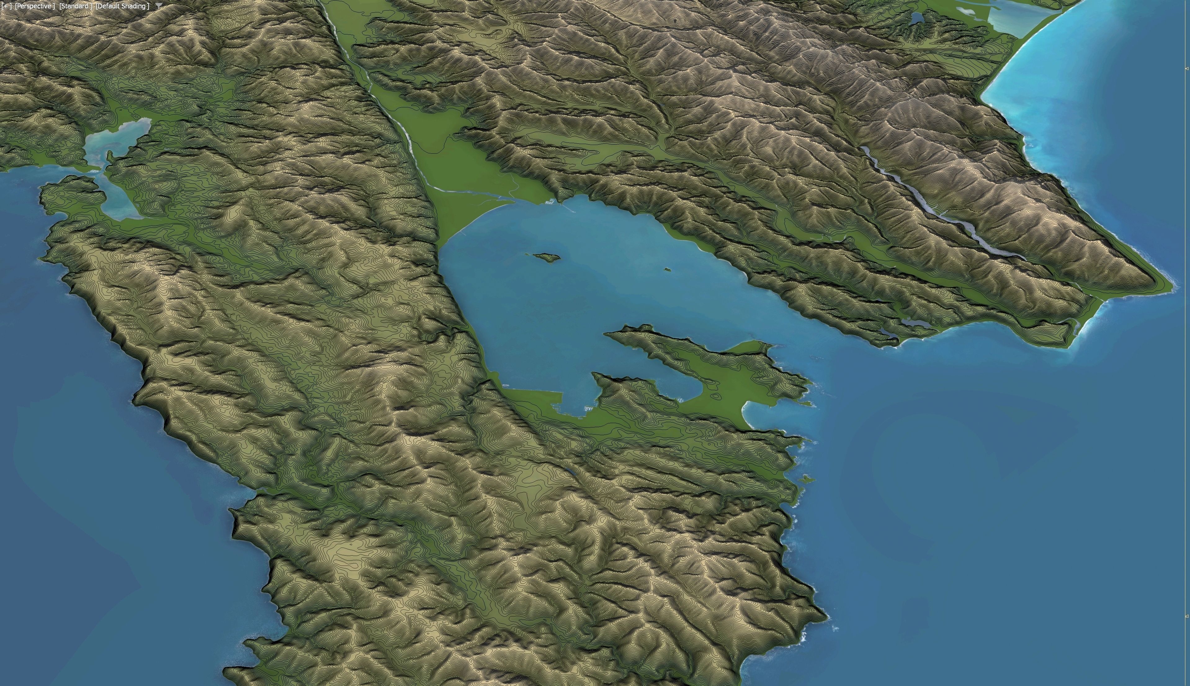 Wellington - 3D Terrain Model Low-poly 3D model_10