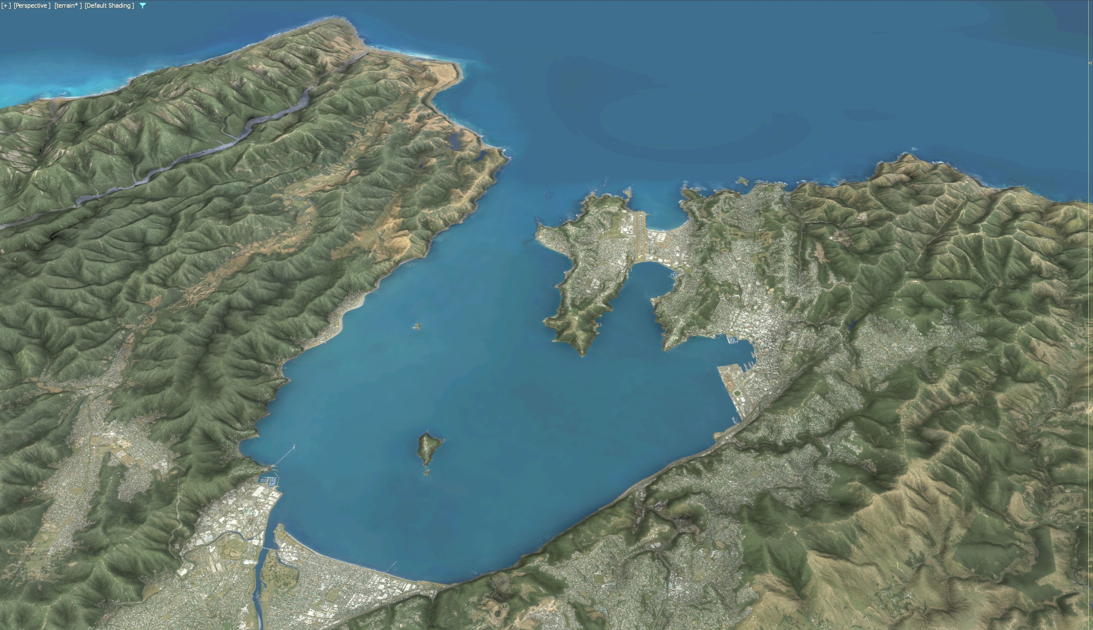 Wellington - 3D Terrain Model Low-poly 3D model_15