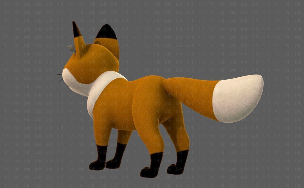 Dog base cartoonV10 Low-poly 3D model_6