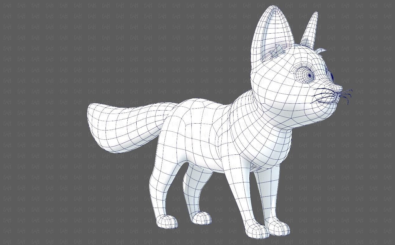 Dog base cartoonV10 Low-poly 3D model_10