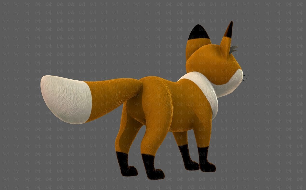 Dog base cartoonV10 Low-poly 3D model_4