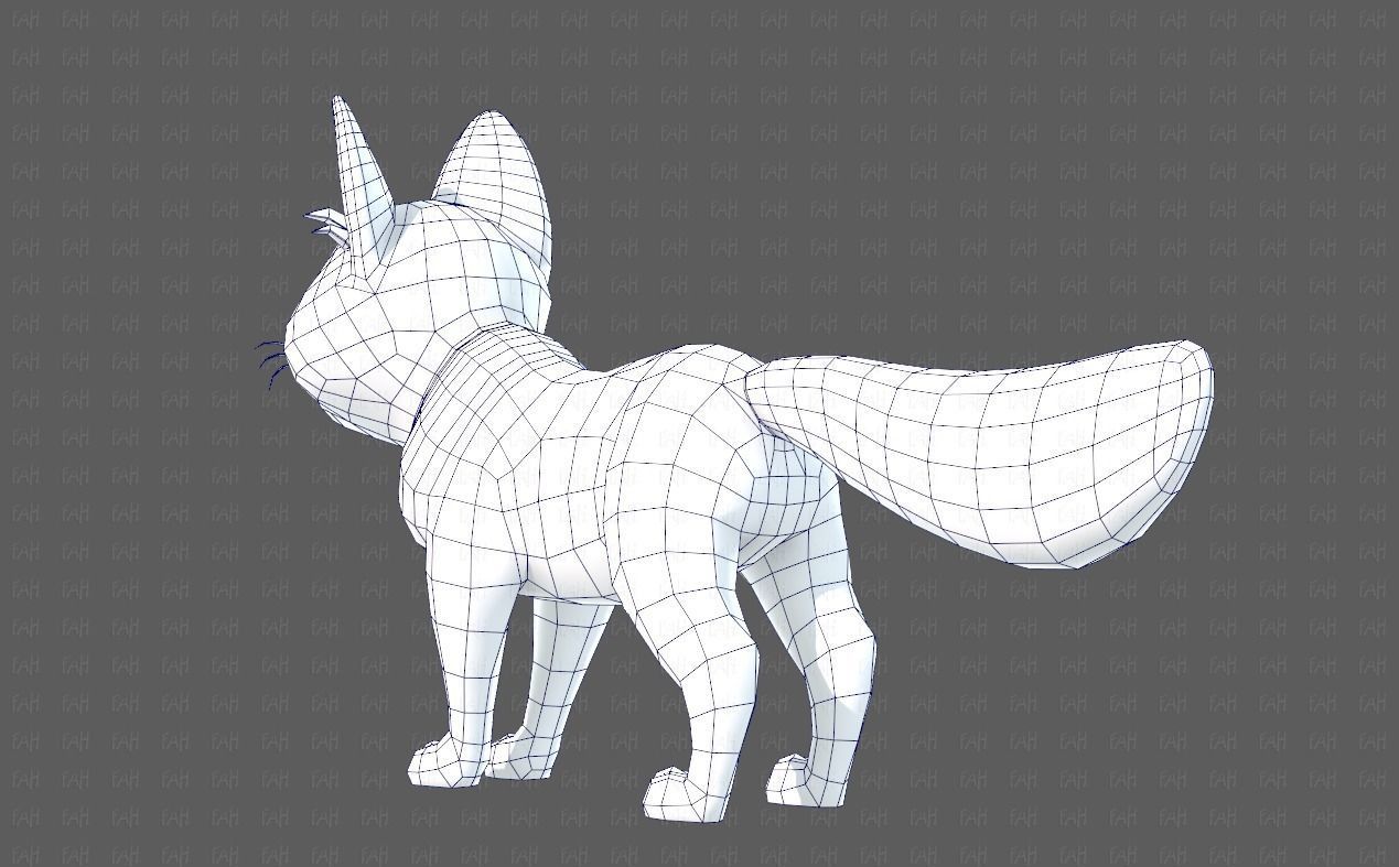 Dog base cartoonV10 Low-poly 3D model_30