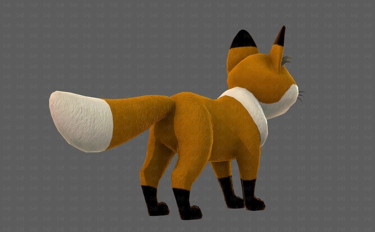 Dog base cartoonV10 Low-poly 3D model_20