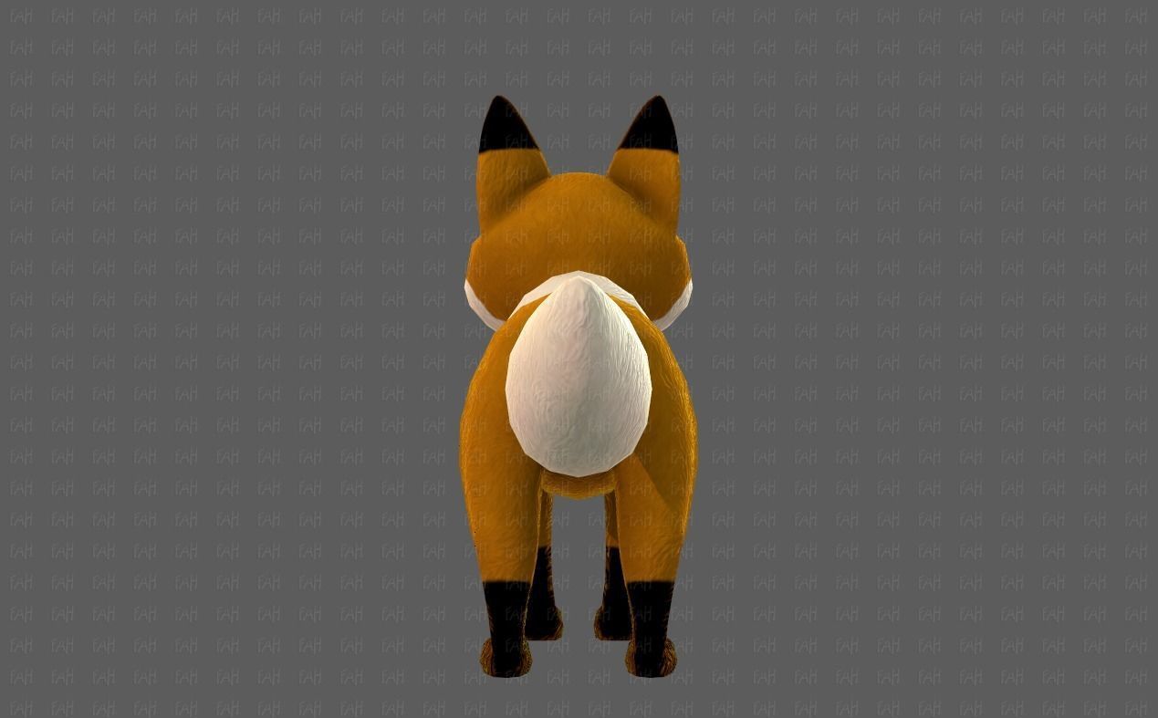Dog base cartoonV10 Low-poly 3D model_21
