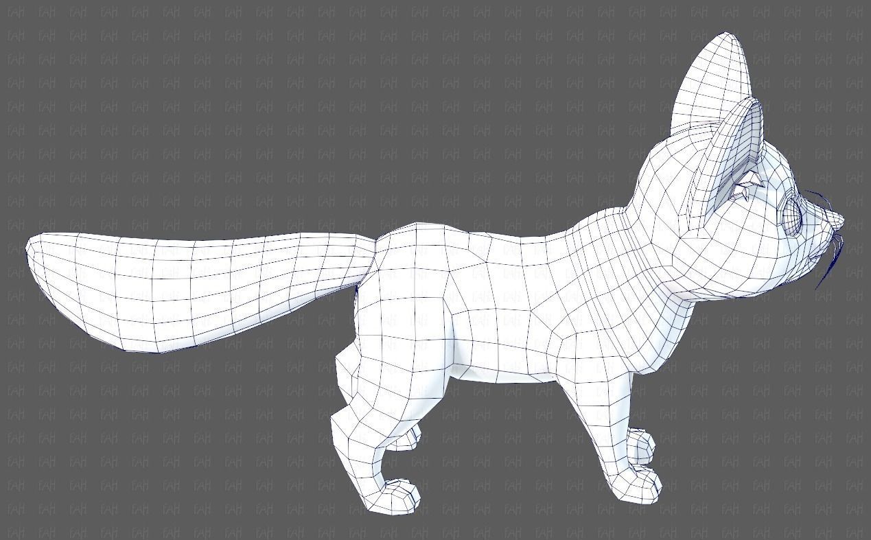 Dog base cartoonV10 Low-poly 3D model_36