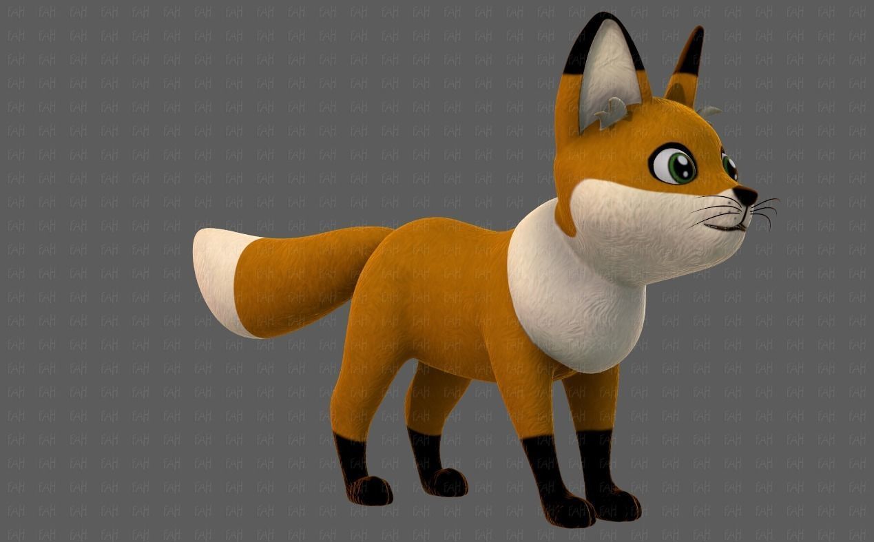 Dog base cartoonV10 Low-poly 3D model_2