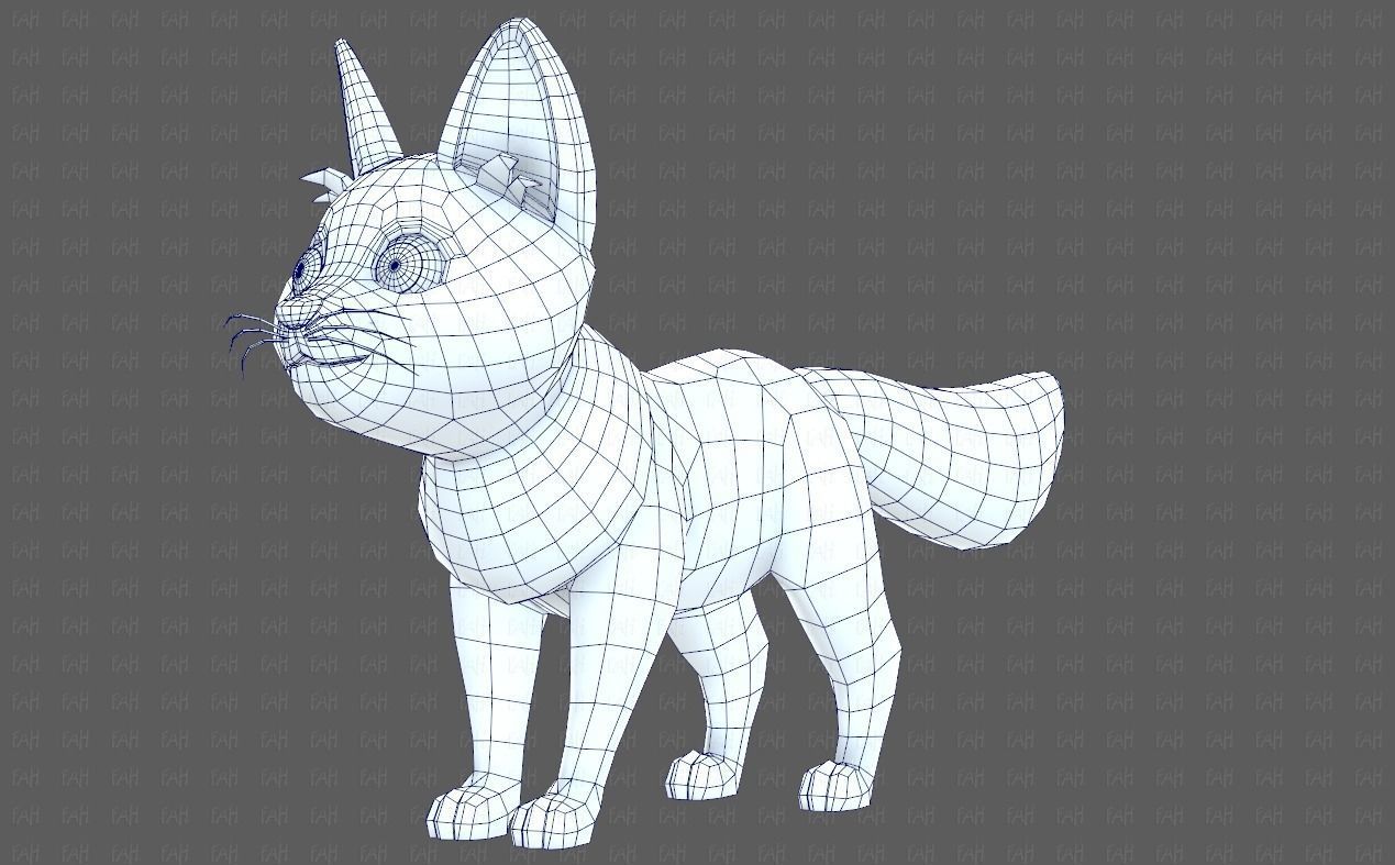 Dog base cartoonV10 Low-poly 3D model_44