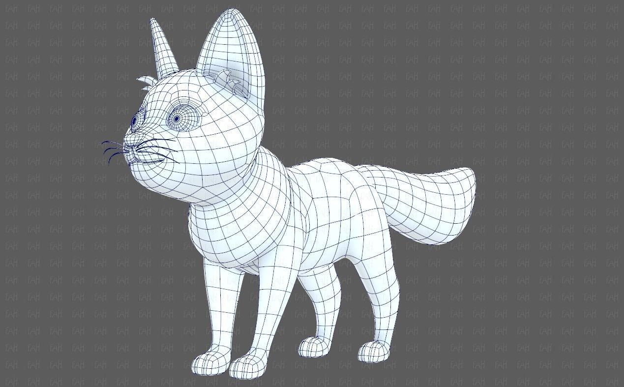 Dog base cartoonV10 Low-poly 3D model_42