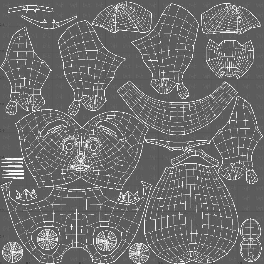 Dog base cartoonV10 Low-poly 3D model_45