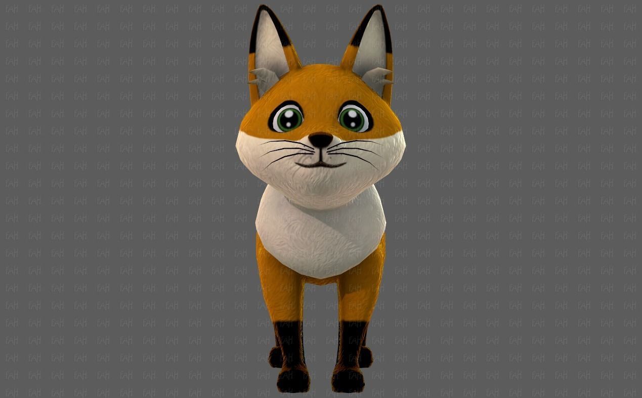 Dog base cartoonV10 Low-poly 3D model_17