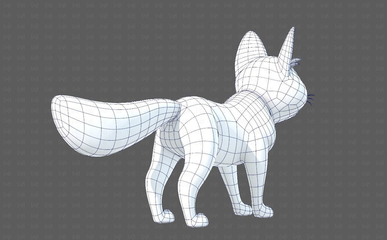 Dog base cartoonV10 Low-poly 3D model_12