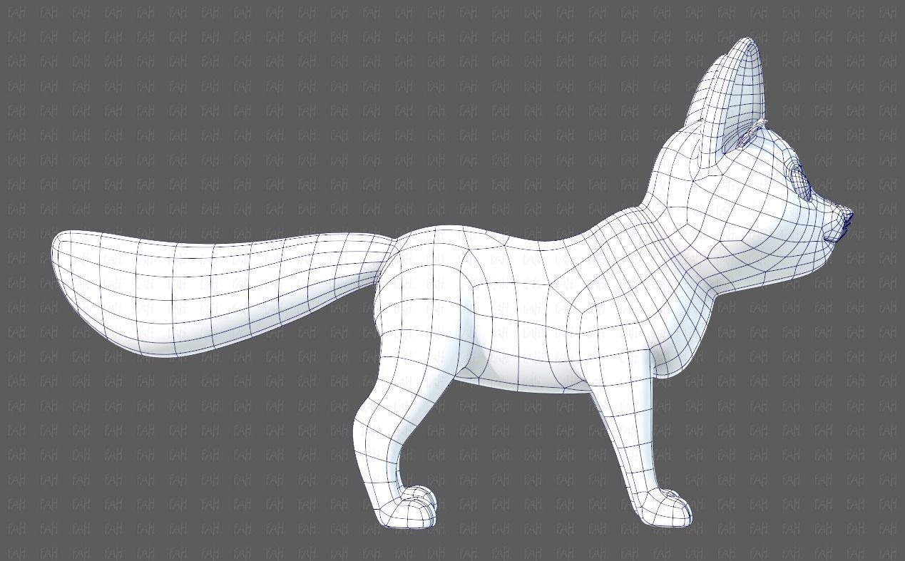 Dog base cartoonV10 Low-poly 3D model_11