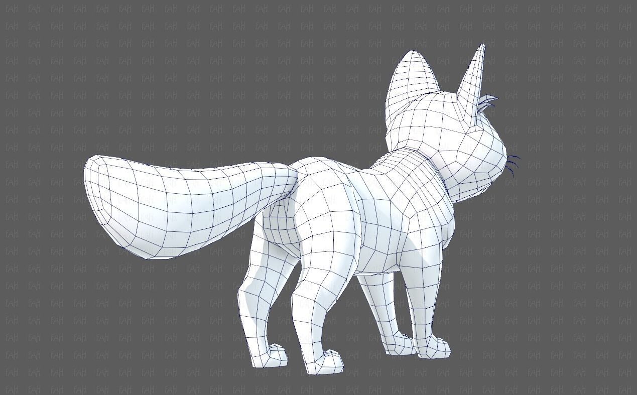 Dog base cartoonV10 Low-poly 3D model_28