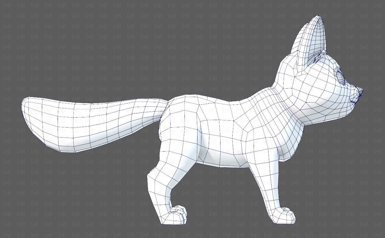 Dog base cartoonV10 Low-poly 3D model_27