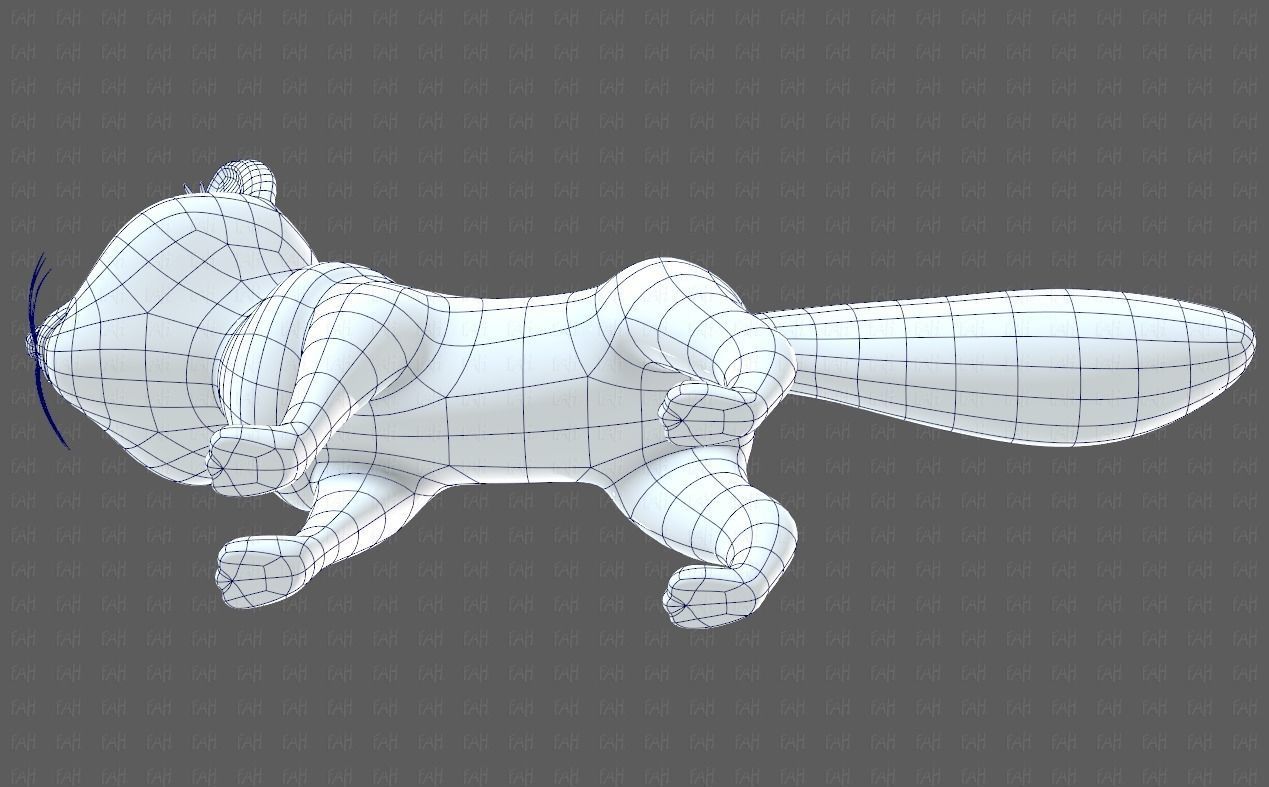 Dog base cartoonV10 Low-poly 3D model_38