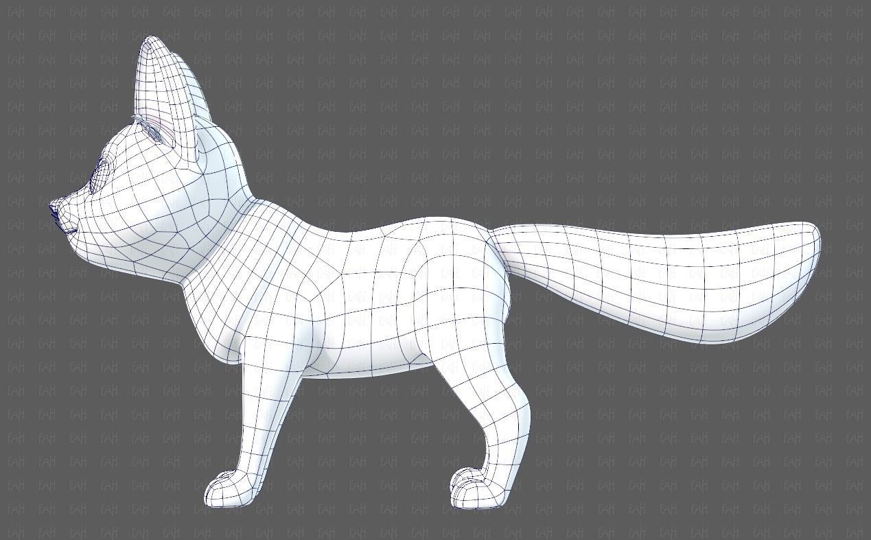 Dog base cartoonV10 Low-poly 3D model_15