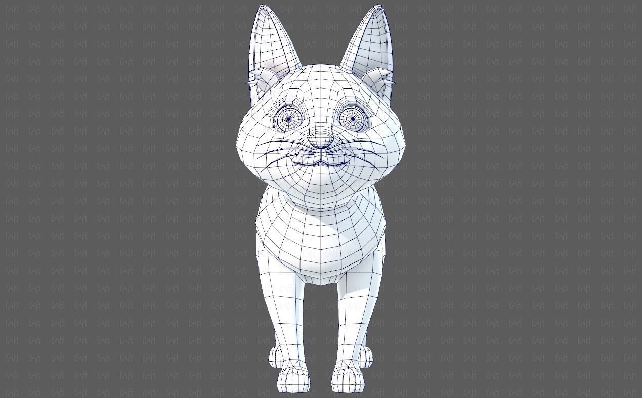 Dog base cartoonV10 Low-poly 3D model_25