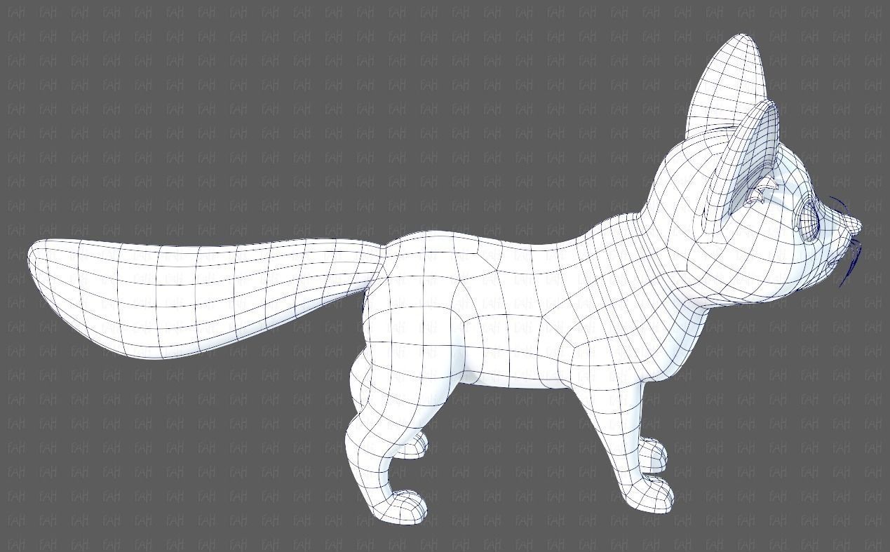 Dog base cartoonV10 Low-poly 3D model_34