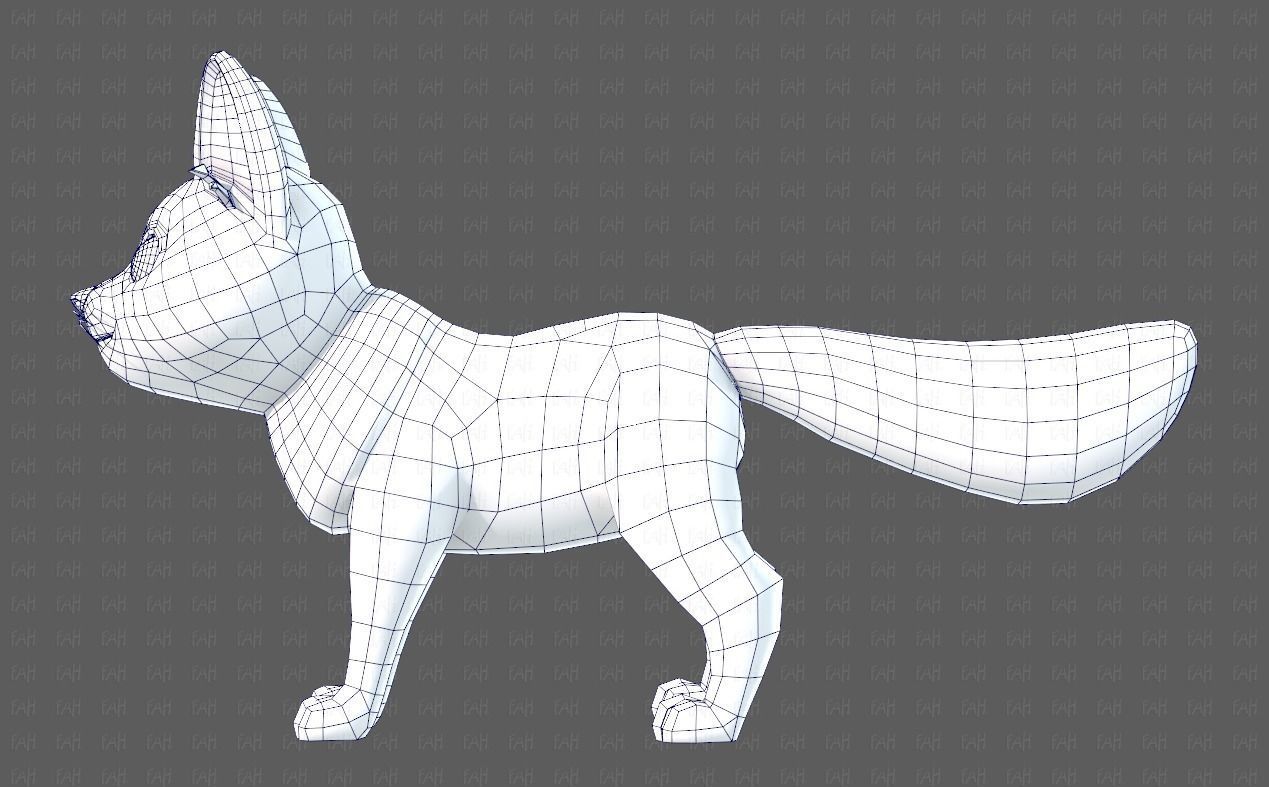 Dog base cartoonV10 Low-poly 3D model_31