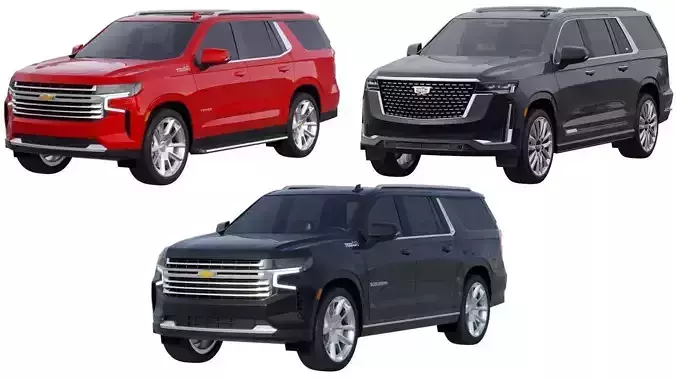 American SUVs 3D Model Collection 