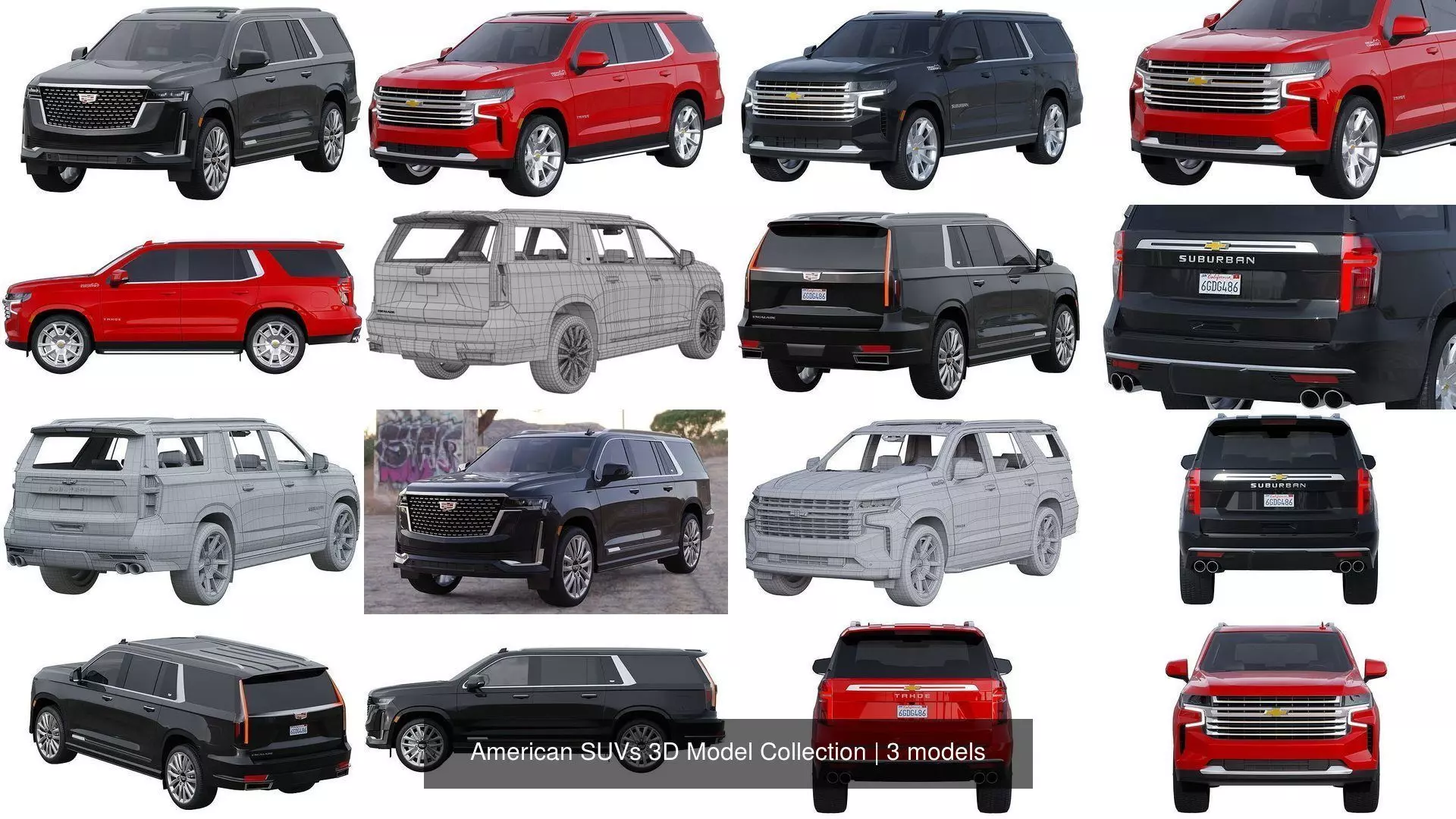 American SUVs 3D Model Collection _1