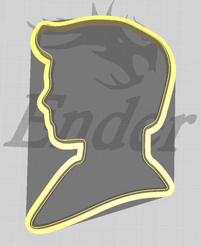 Barbie Ken Cookie and Fondant Cutter with Embosser 3D print model_1