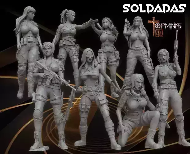 WARRIORS SOLDIERS FOR RPG 3D print model