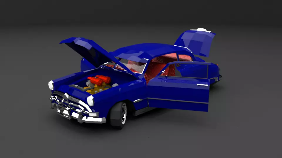 Hudson Hornet Low-poly 3D model