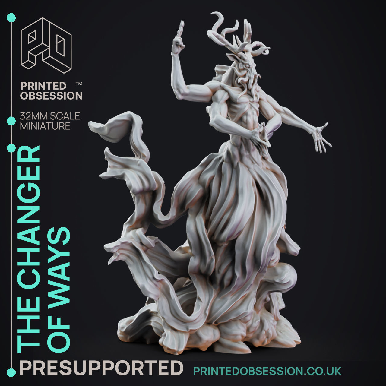 Bringer of Change - 3D Printable TTRPG - PRESUPPORTED - 32mm 3D print model_5