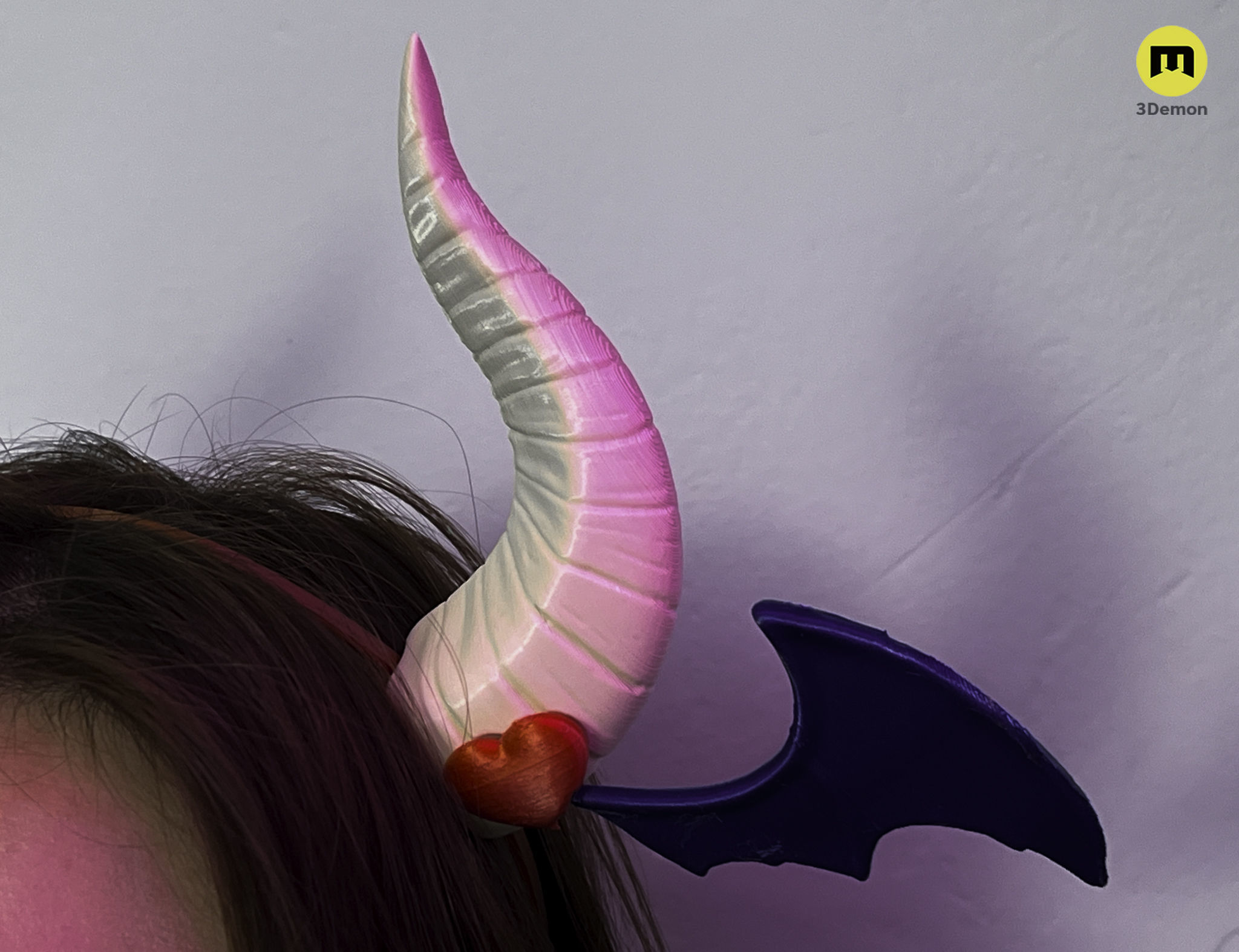 Ironmouse horns Virtual Youtuber 3D print model_11