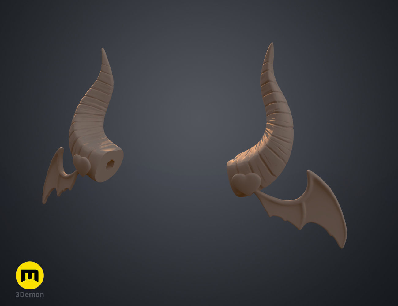 Ironmouse horns Virtual Youtuber 3D print model_4