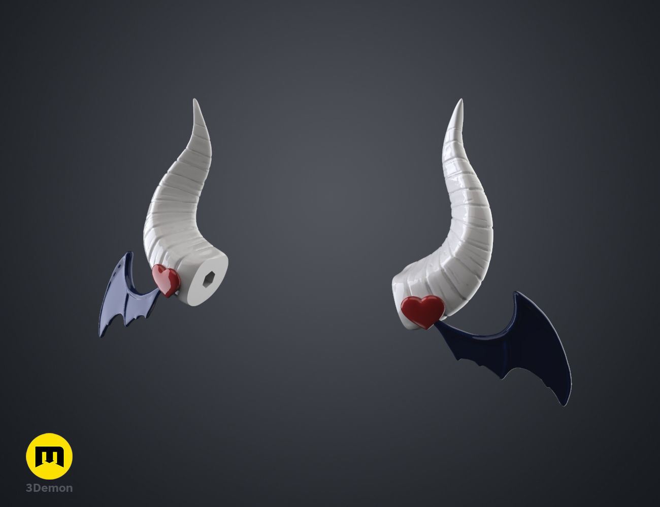 Ironmouse horns Virtual Youtuber 3D print model_2