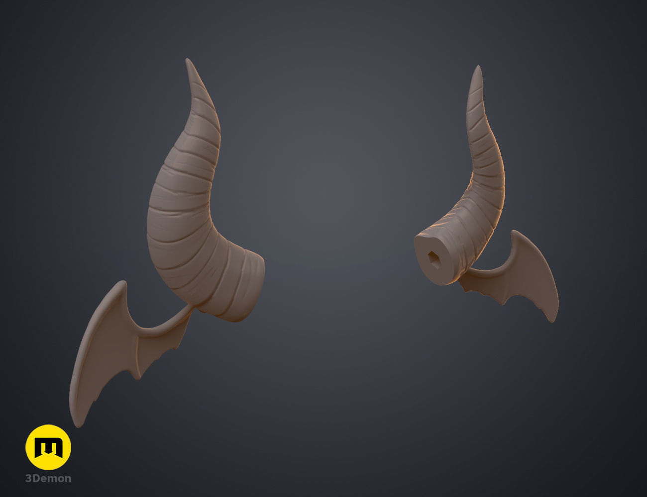 Ironmouse horns Virtual Youtuber 3D print model_9