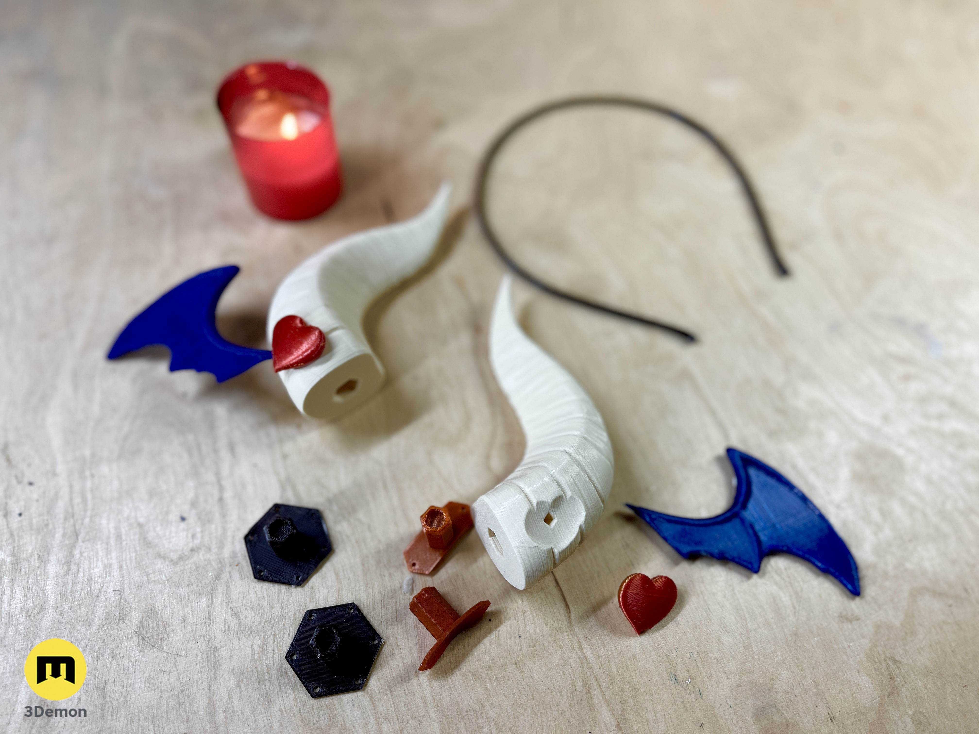 Ironmouse horns Virtual Youtuber 3D print model_3