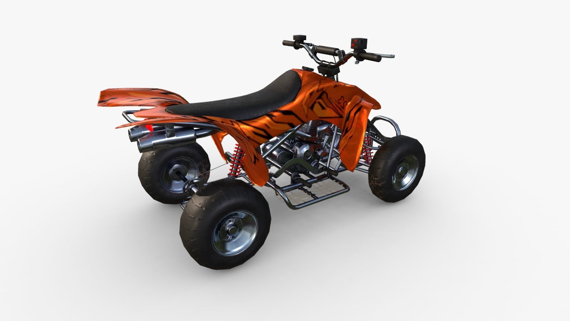 Quad Bike  Low-poly 3D model_6