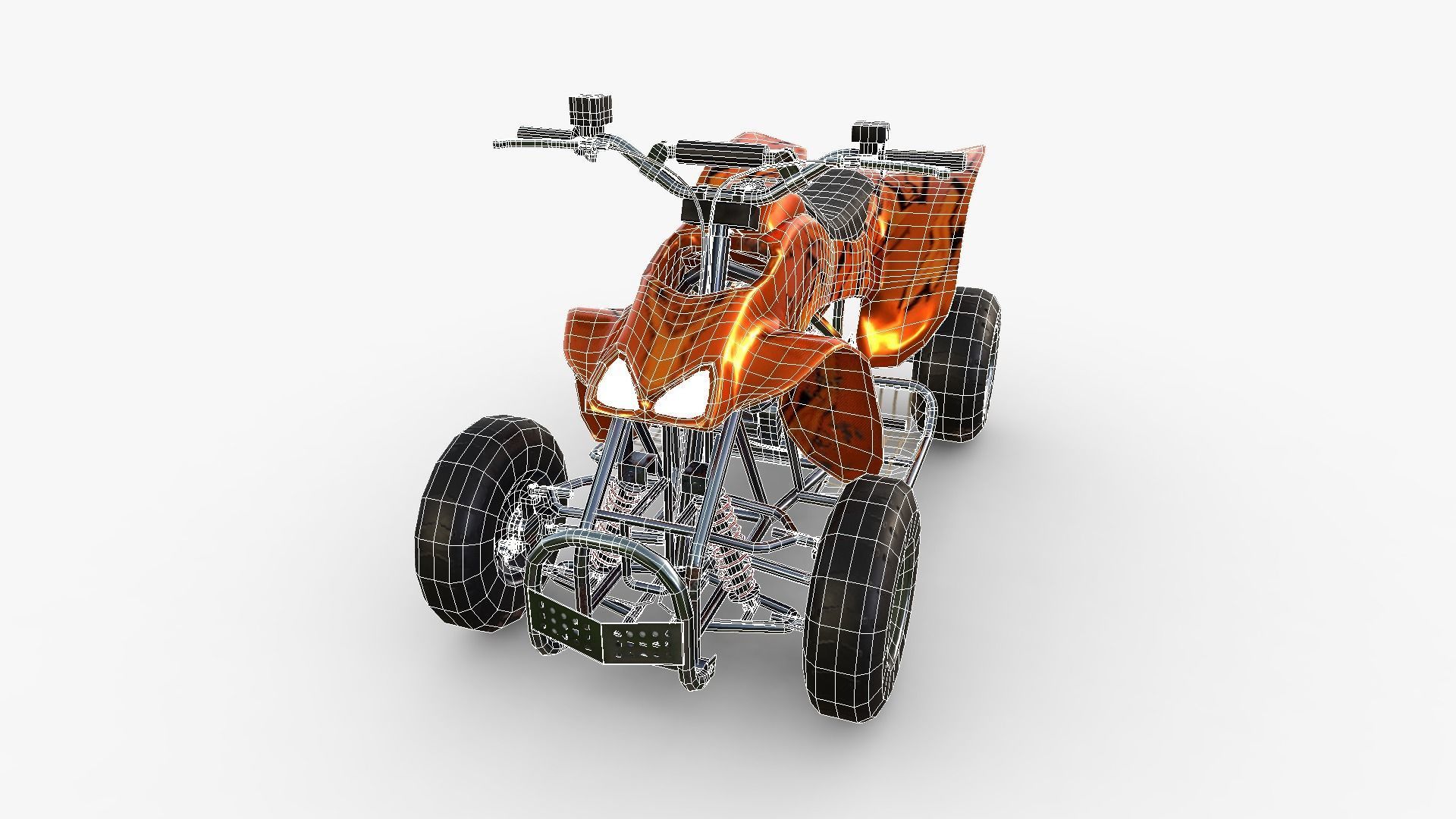 Quad Bike  Low-poly 3D model_25