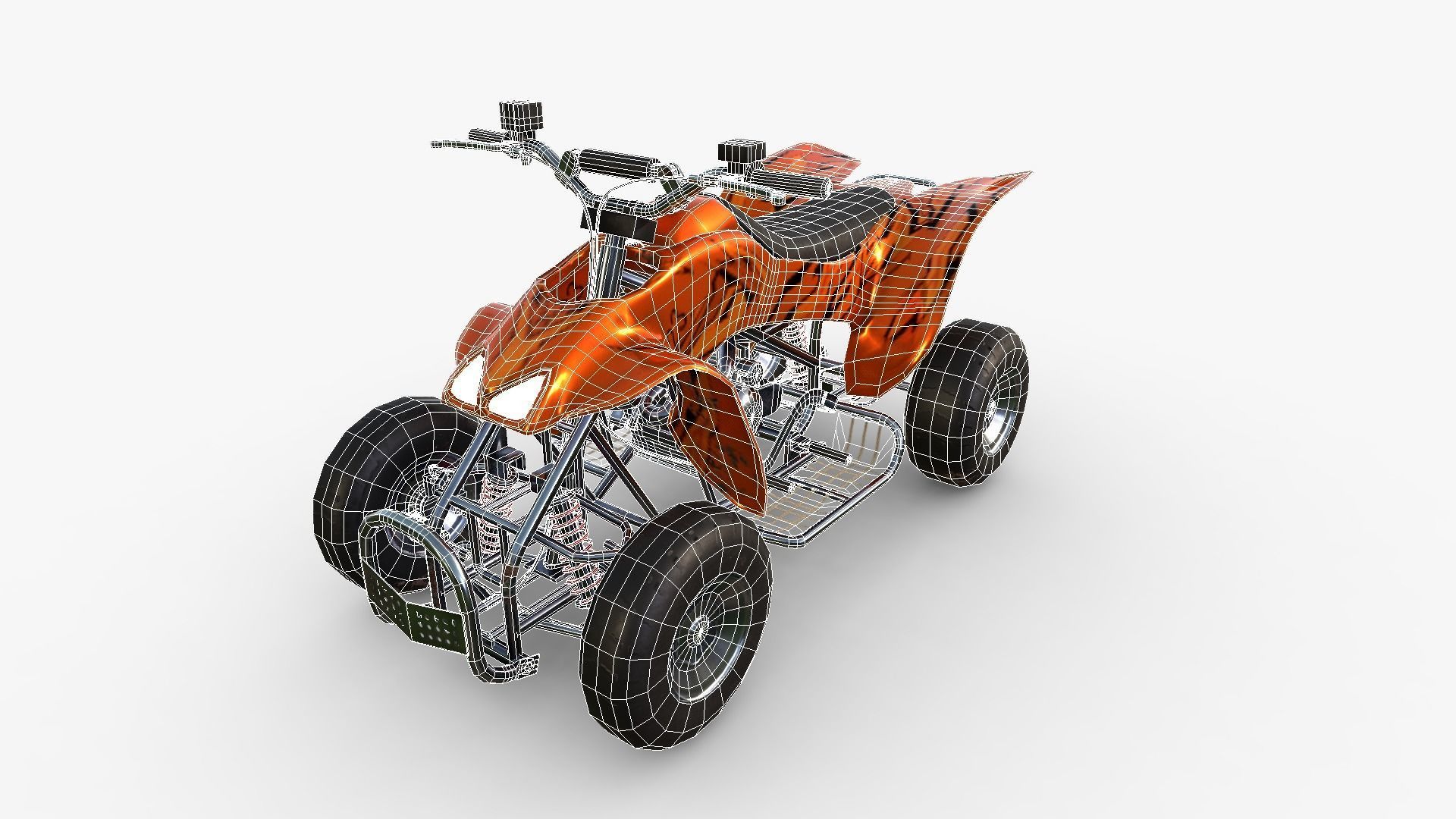 Quad Bike  Low-poly 3D model_24