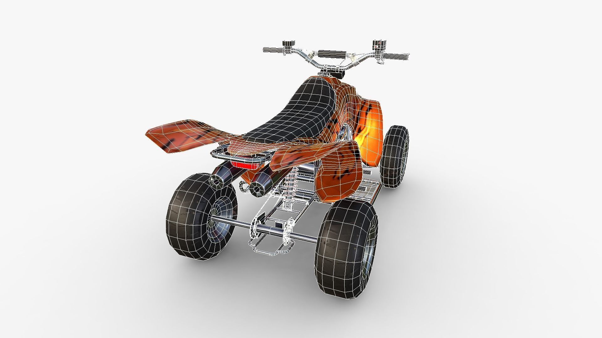 Quad Bike  Low-poly 3D model_23