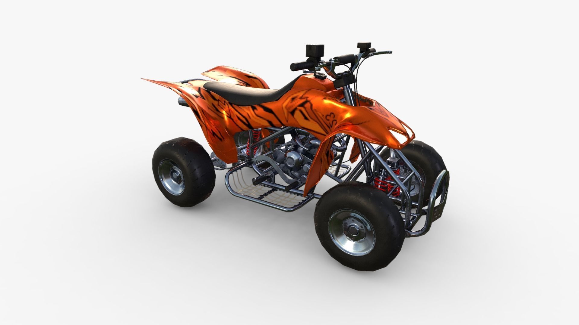 Quad Bike  Low-poly 3D model_4