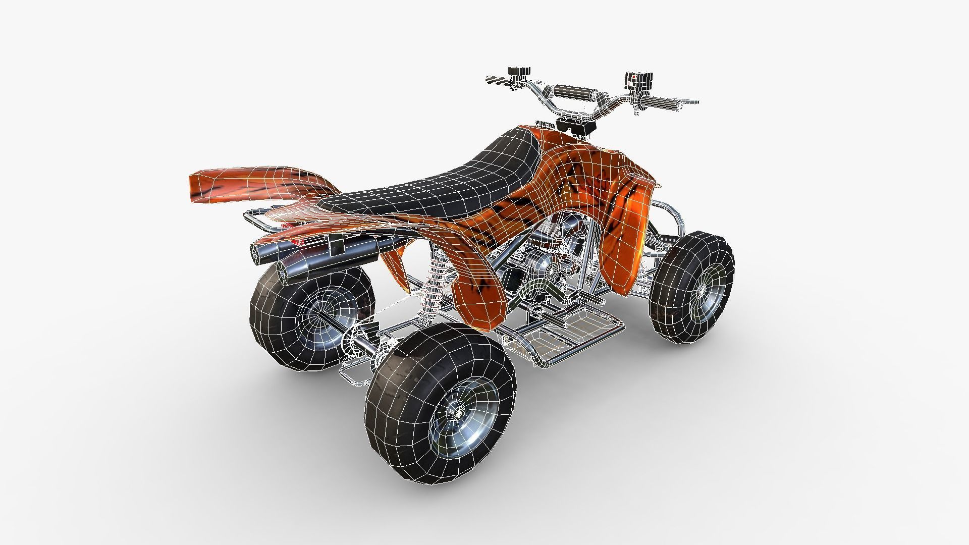 Quad Bike  Low-poly 3D model_18