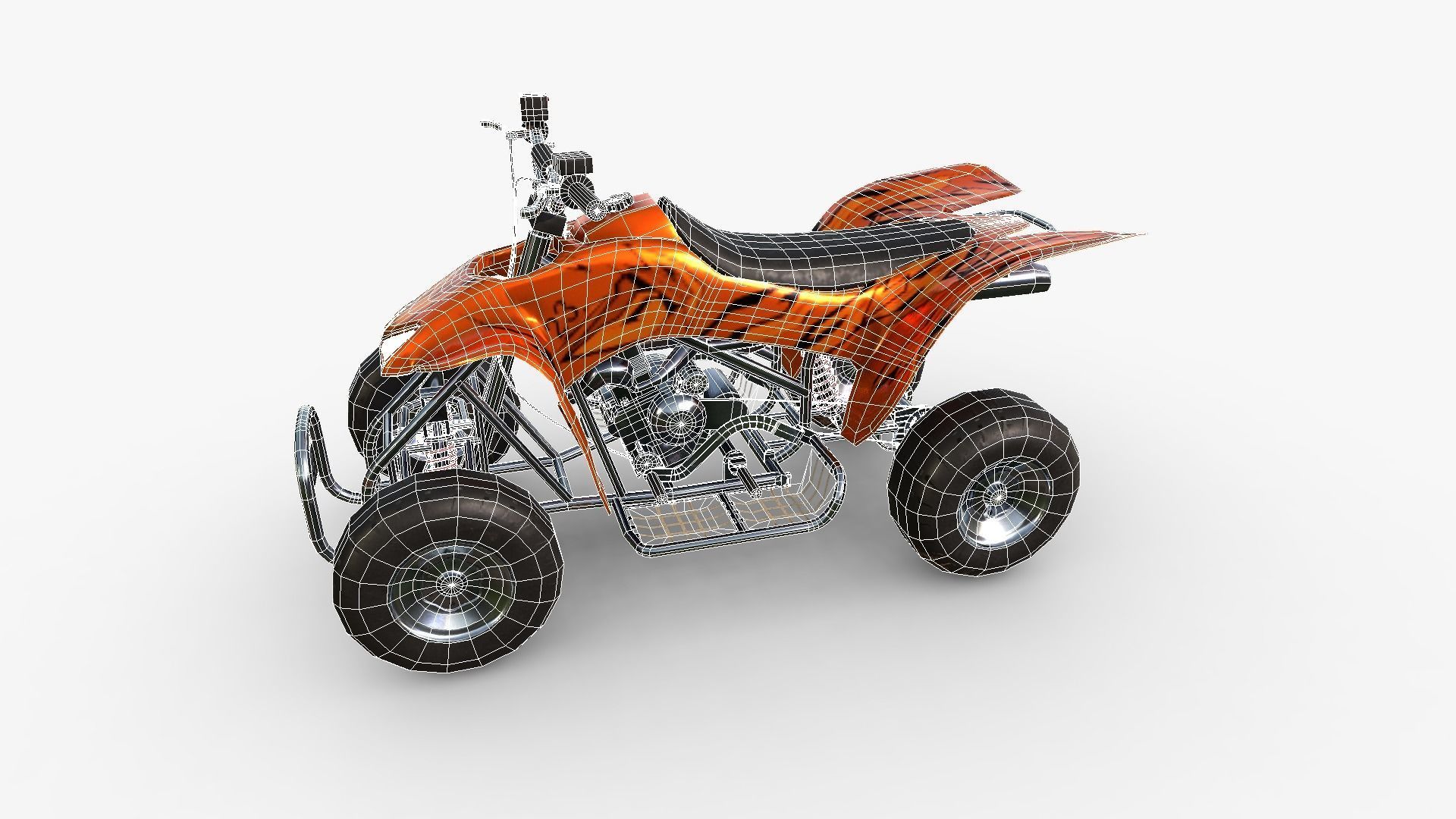Quad Bike  Low-poly 3D model_22