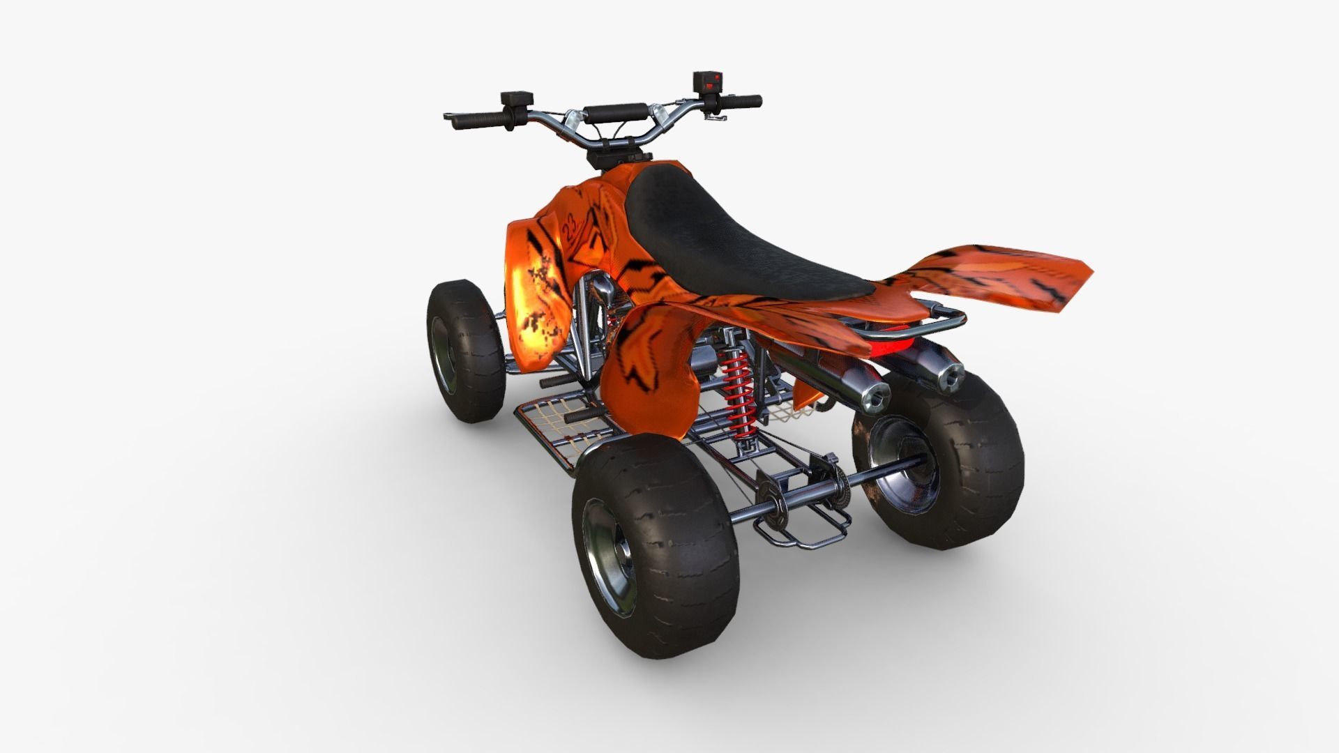 Quad Bike  Low-poly 3D model_9